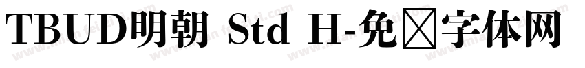 TBUD明朝 Std H字体转换